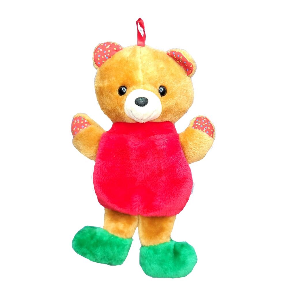 Vintage GERBER Plush Popple Style Teddy Bear Christmas Stocking